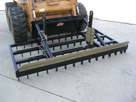 driveway rake for skid steer|landscape attachments for skid steer.